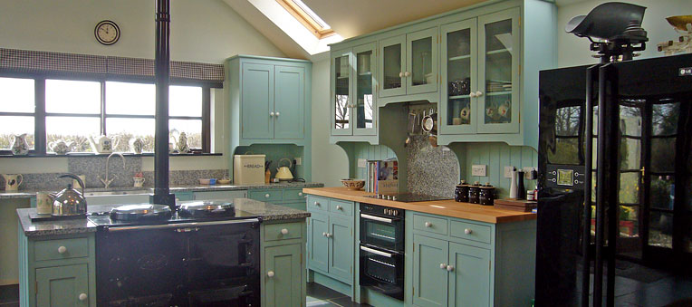Shaker Style Farmhouse kitchen, manufactured and fitted by Crossgreen Woodworks, Launceston, Cornwall